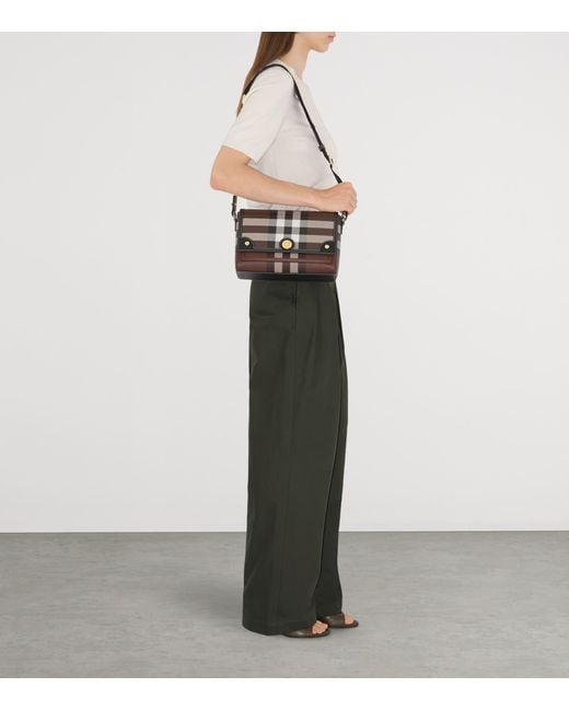 Burberry Black Check Note Cross-Body Bag