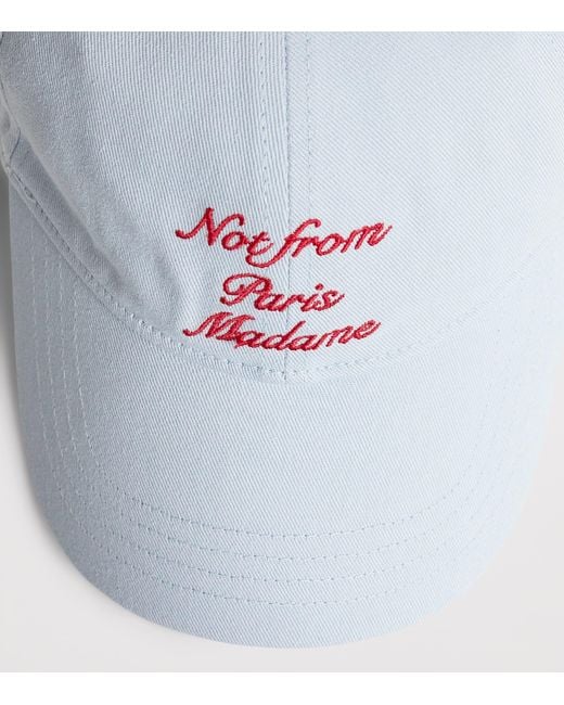Drole de Monsieur White Cotton La Casquette Baseball Cap for men