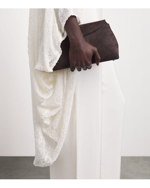 Eskandar White Floral Cocoon Shawl Cardigan