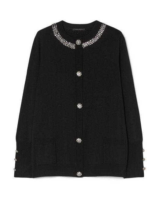 Marina Rinaldi Black Embellished Cardigan