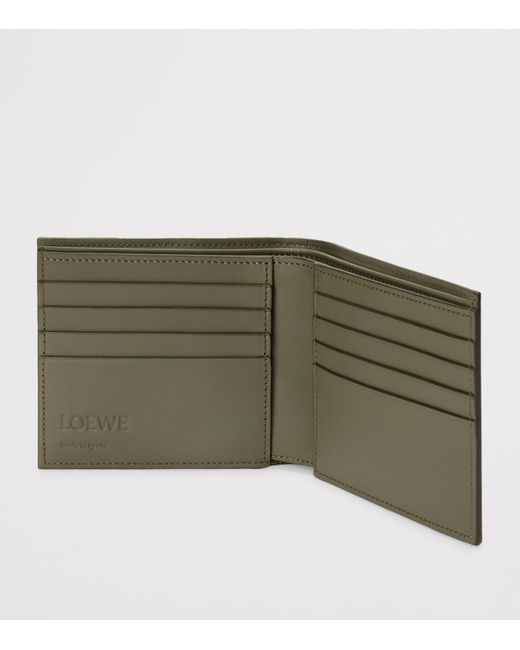Loewe Green Leather Bifold Wallet for men