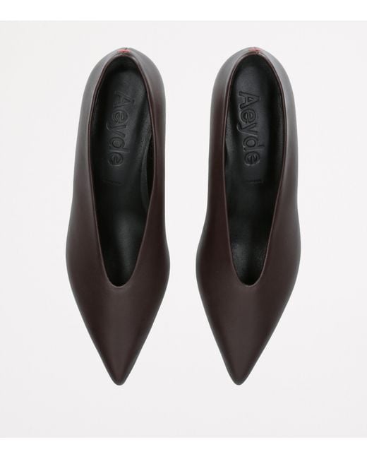 Aeyde Brown Leather Clara Pumps 20