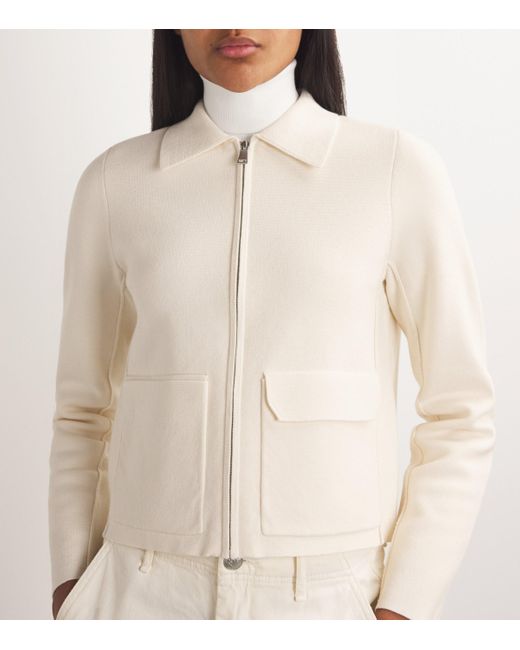 ME+EM Natural Merino-Organic Cotton Milano Knit Jacket