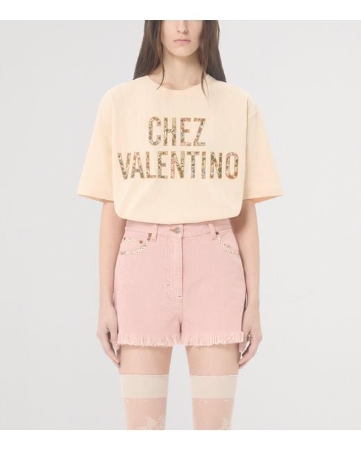 Valentino Natural Cotton Chez T-Shirt