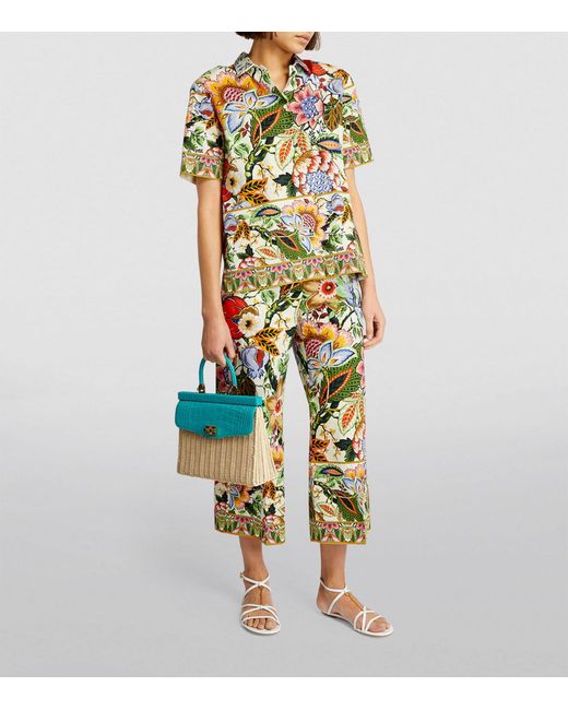 Etro Multicolor Floral Cropped Trousers