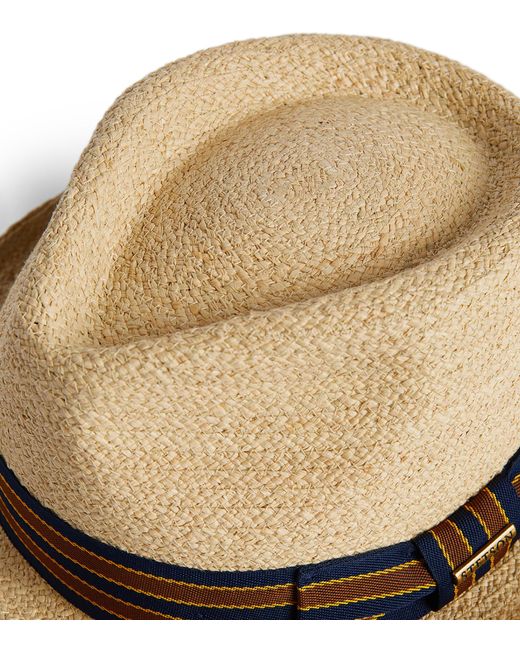 Stetson Natural Raffia Trilby Hat for men
