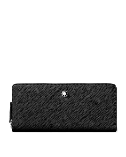 Montblanc Black Leather Sartorial Phone Pouch for men