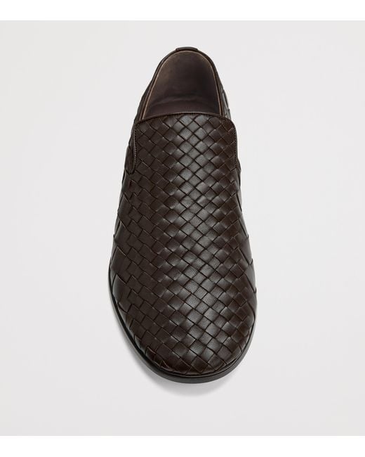 Bottega Veneta Brown Leather Sunday Loafers for men