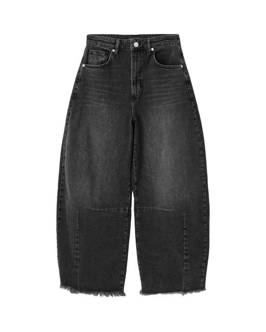 AllSaints Black Payton Crop Jeans