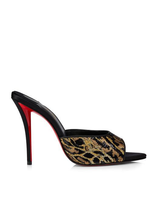 Christian Louboutin Multicolor Miss Z Embellished Mules 100