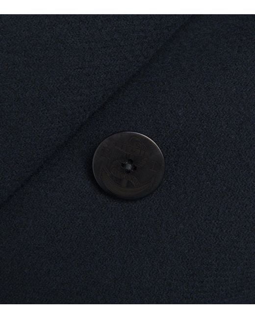 Polo Ralph Lauren Blue Wool-Blend Melton Peacoat for men