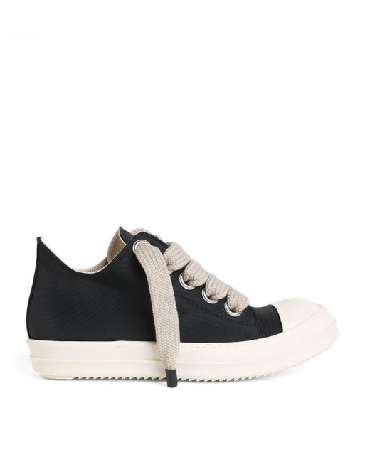 Rick Owens Black Drkshdw Canvas Jumbo-Lace Sneakers for men
