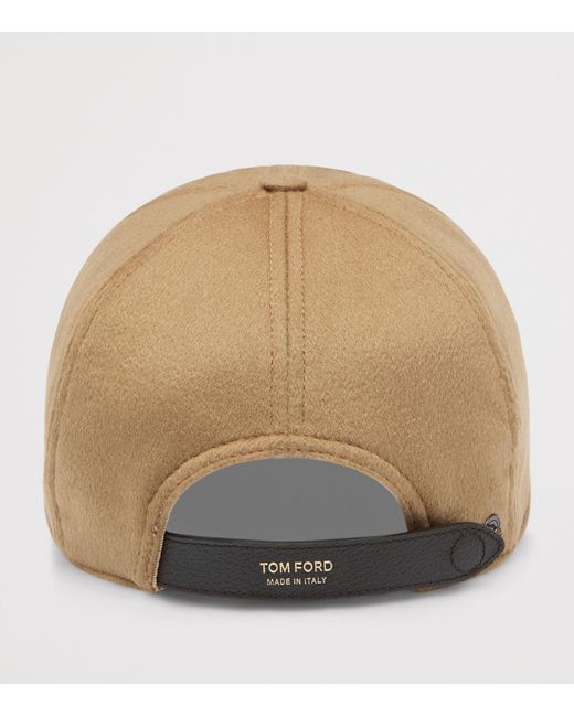 Tom Ford Natural Suede Logo Baseball Cap for men