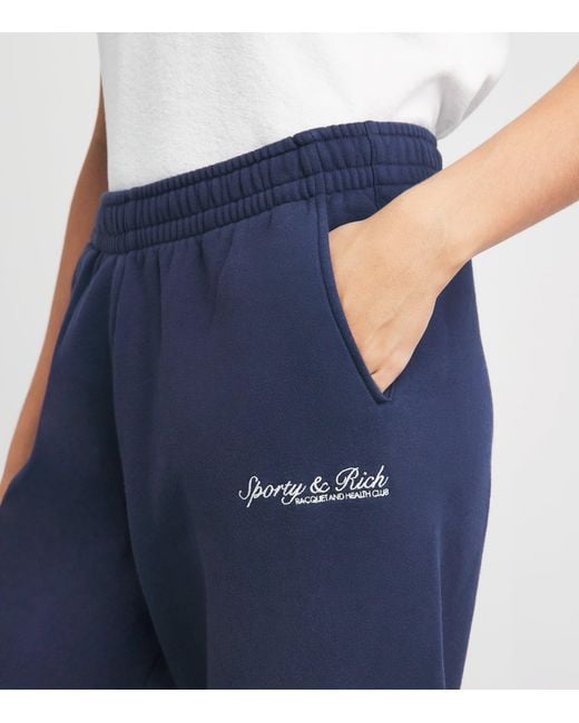 Sporty & Rich Blue Cotton Syracuse Sweatpants