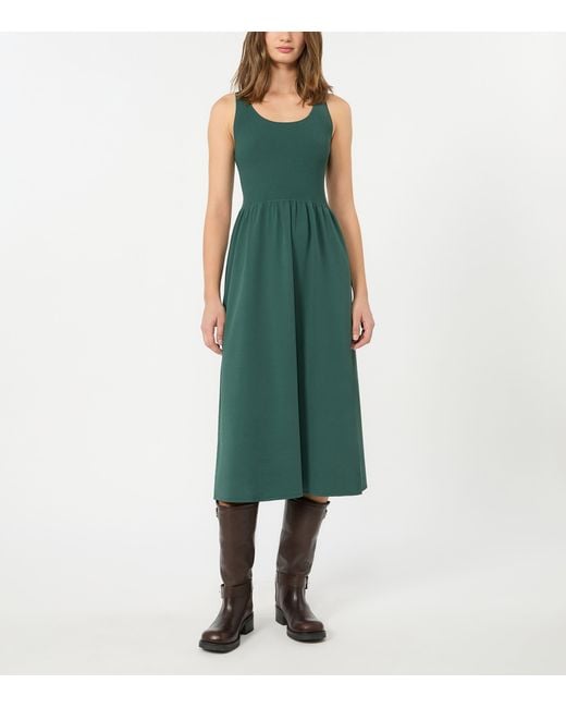 Weekend by Maxmara Green Rib-Knit Midi Dress