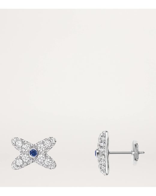 Chaumet White Diamond And Sapphire Jeux De Liens Earrings