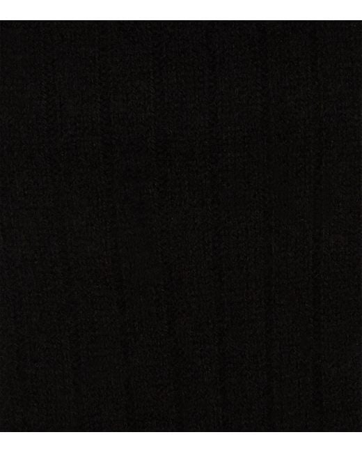 Pantherella Black Merino Wool Socks for men