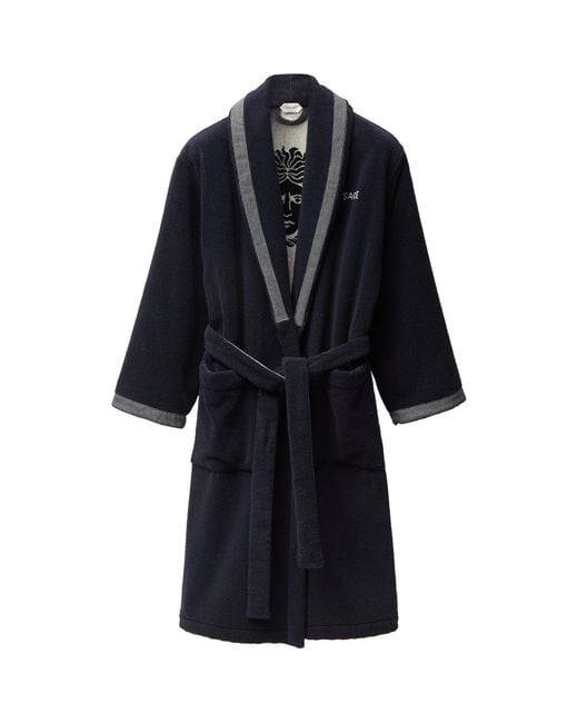 Versace Black Cotton Medusa Robe