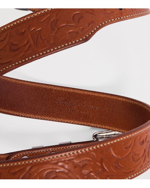 Ralph Lauren Brown Leather Western Belt for men