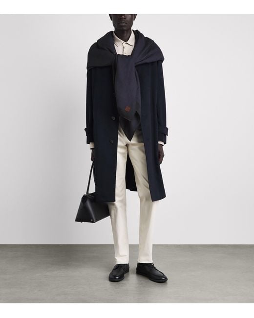Colombo Blue Cashmere-Silk Stole for men
