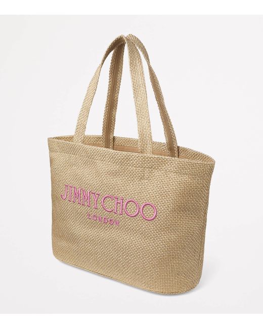 Jimmy Choo Natural Raffia Beach Tote Bag