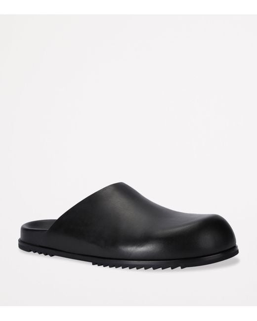 Rick Owens Black Leather Granola Mules