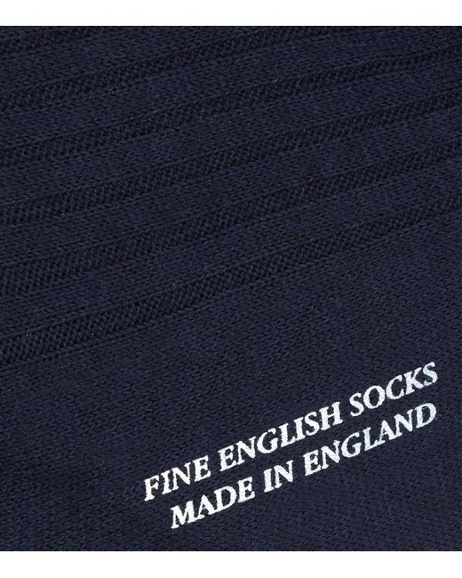 Pantherella Blue Knightsbridge Cashmere Socks for men
