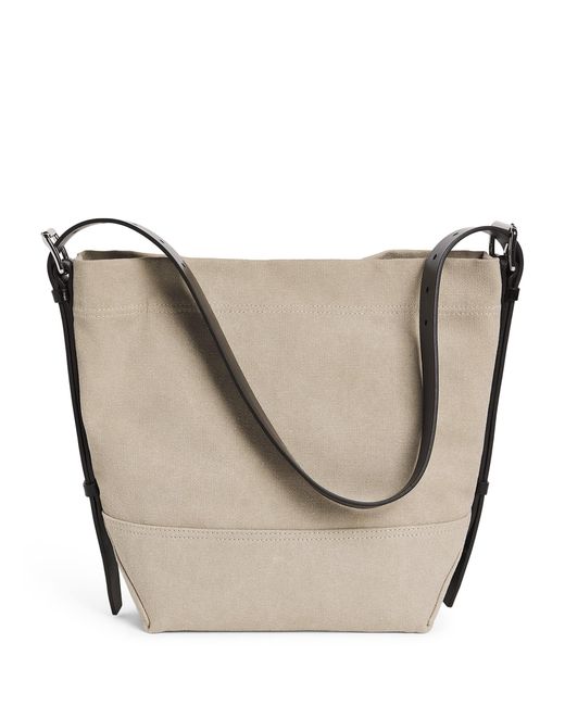 Lemaire Metallic Small Canvas Belted Tote Bag