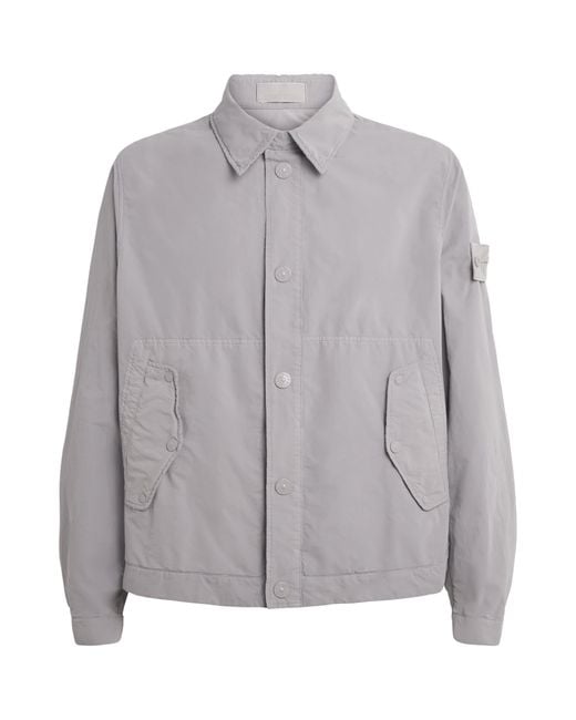 Stone Island Gray David Light-Tc Ghost Coach Jacket for men
