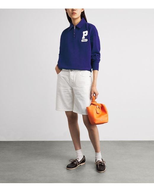 Polo Ralph Lauren Blue Quarter-Zip Sweatshirt