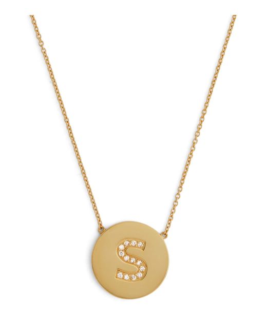 Jennifer Meyer Metallic And Diamond Alphabet S Necklace
