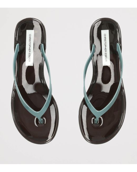 Christopher Esber Blue Jo Flip Flops