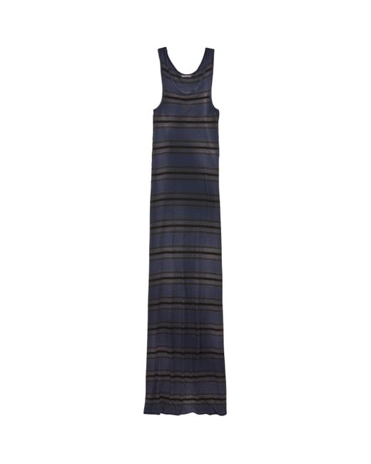 Balenciaga Blue Cotton-Blend Tank Top Maxi Dress