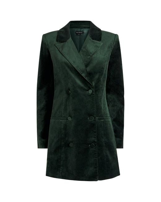 GOOD AMERICAN Green Velvet Exec Blazer Mini Dress