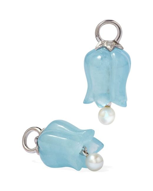 Annoushka Metallic And Aquamarine Tulip Drop Earrings