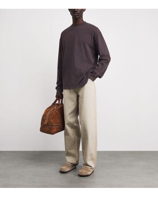 Agolde Gray Cotton Long-Sleeve Asha T-Shirt for men