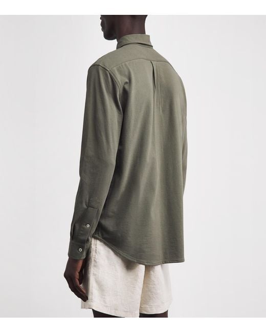 Polo Ralph Lauren Green Cotton Featherweight Mesh Shirt for men