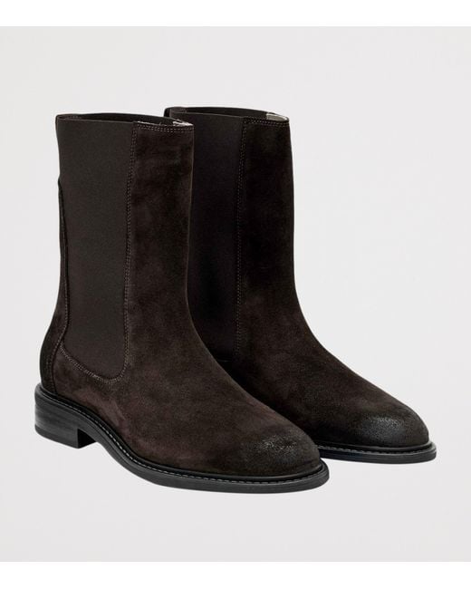AllSaints Black Suede Beryl Boots