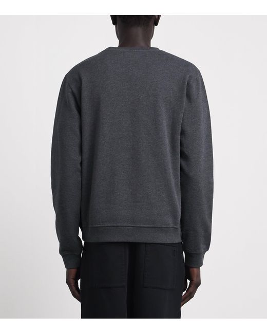 Harrods Gray Cotton Jersey Logo Sweatshirt for men