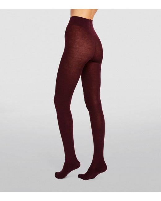 Falke Purple Soft Merino Tights