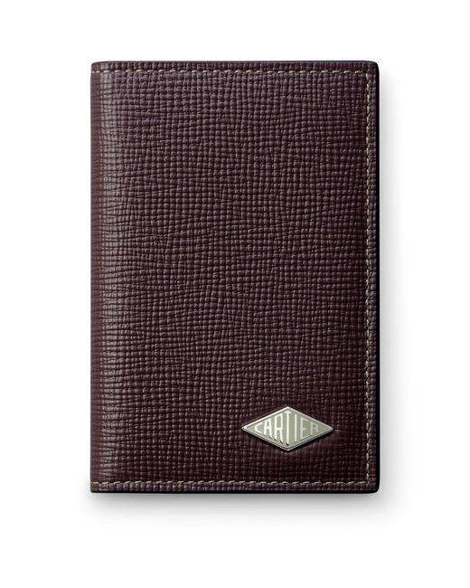 Cartier Purple Leather Losange Card Holder for men