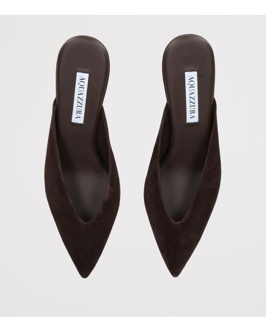 Aquazzura Brown Suede Bisous Pumps 65