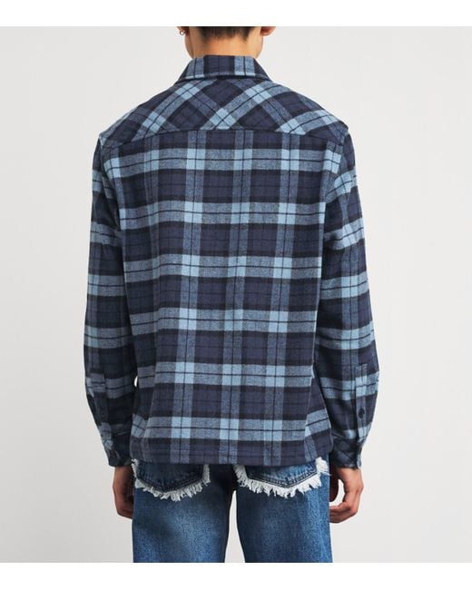 Samsøe & Samsøe Blue Check Overshirt for men