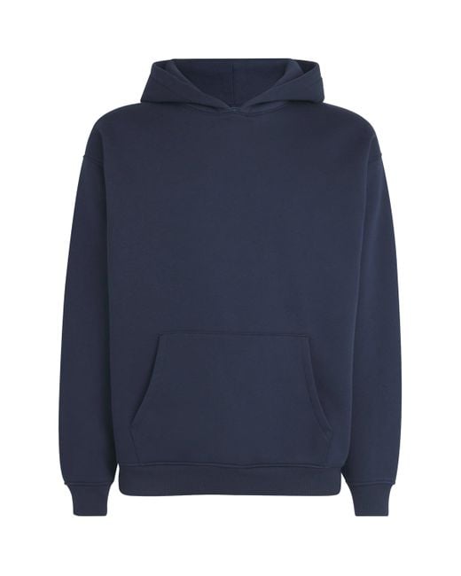 Skims Blue Fleece Lounge Relaxed Hoodie for men