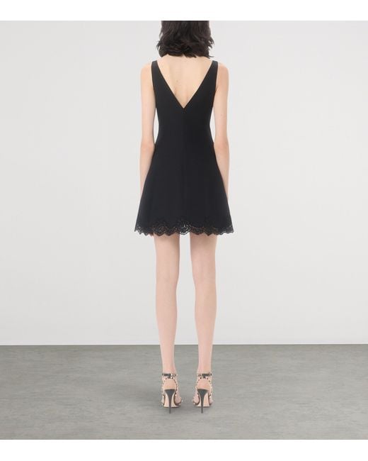 Valentino Black V-Neck Mini Dress