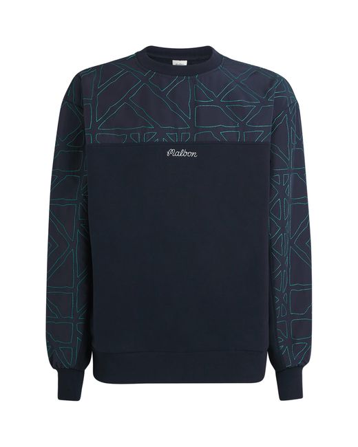 Malbon Blue Tierra Crew-Neck Sweatshirt for men