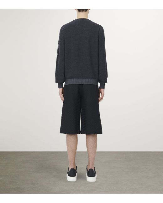 Alexander McQueen Black Wool Skull Sweater