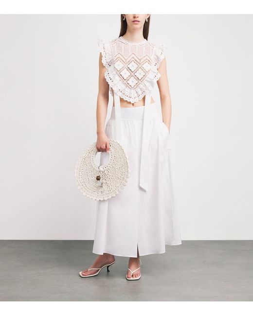 Self-Portrait White Crochet Lace Blouse