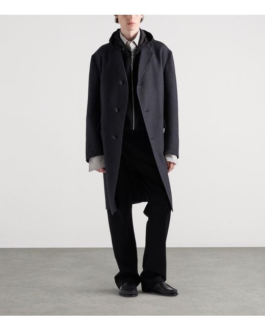 Prada Blue Technical Hooded Jacket for men