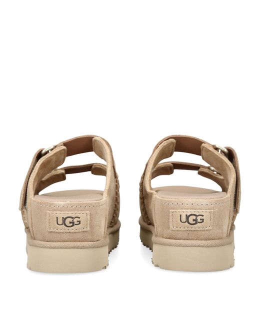 Ugg Natural Suede Goldenstar Slide Sandals